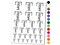 Rose Typewriter Font Capital Letter T Temporary Tattoo Water Resistant Fake Body Art Set Collection